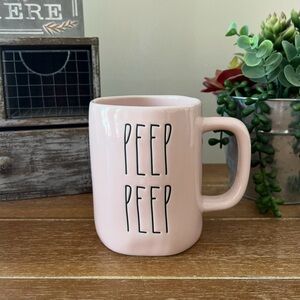 New Rae Dunn Pink Peep Peep Ceramic Mug